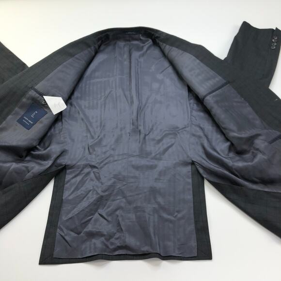 Joseph Abboud 44 R Men's 100% Wool Button Suit Sport Coat Jacket Windowpane - Picture 14 of 16